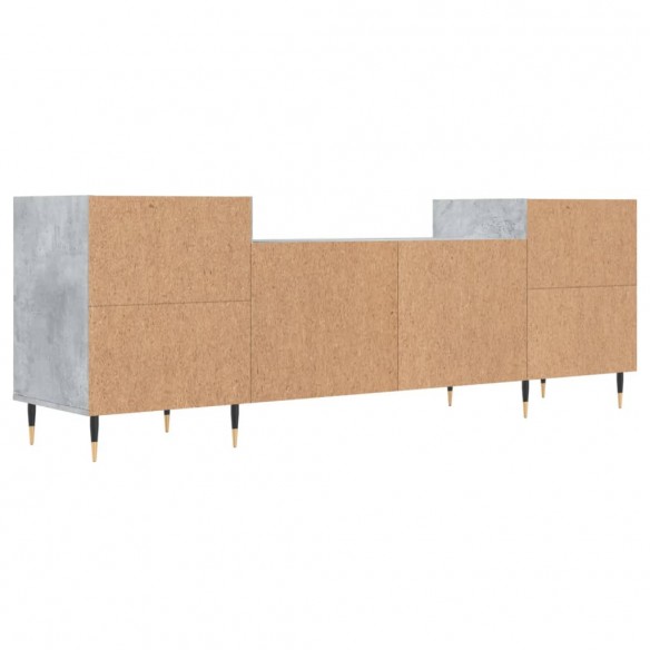 Meuble TV Gris béton 160x35x55 cm Bois d'ingénierie