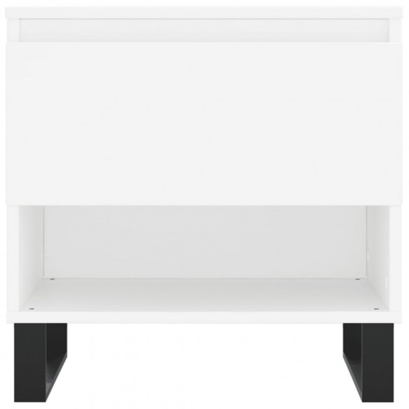 Tables basses 2 pcs blanc 50x46x50 cm bois d'ingénierie