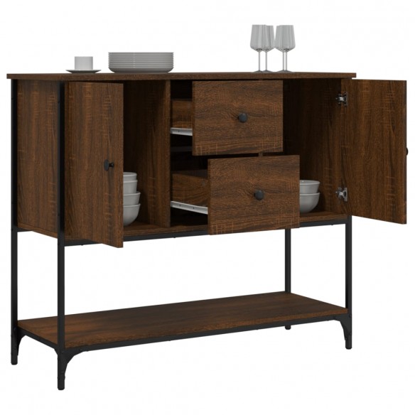 Buffet chêne marron 100x36x85 cm bois d'ingénierie