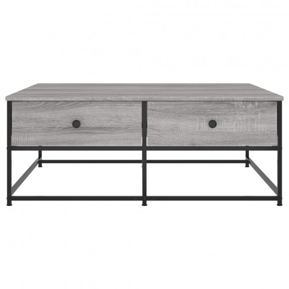 Table basse sonoma gris 100x99x40 cm bois d'ingénierie