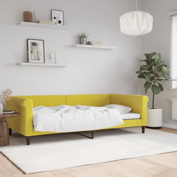 Lit de repos jaune 100x200 cm velours