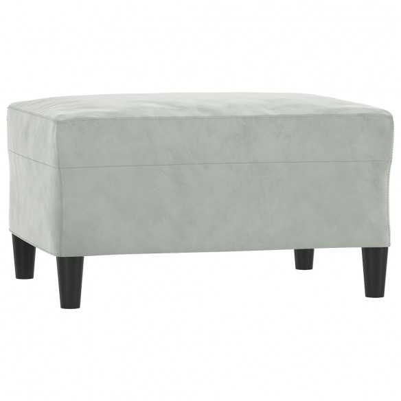 Repose-pied Gris clair 70x55x41 cm Velours