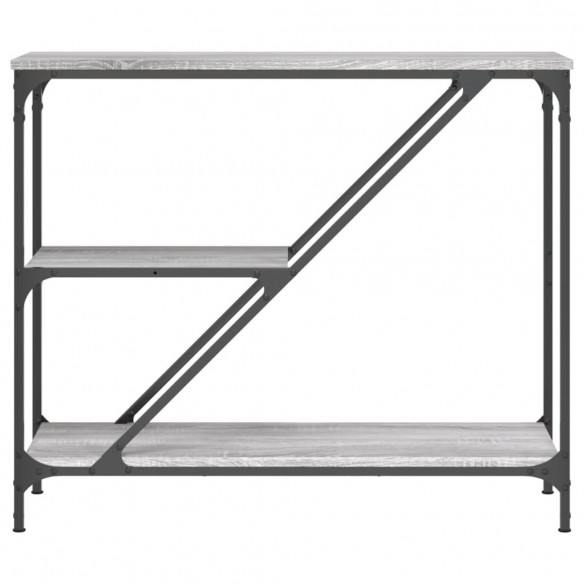 Table console sonoma gris 88,5x30x75 cm bois d'ingénierie
