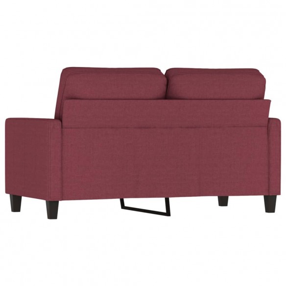 Canapé à 2 places Rouge bordeaux 120 cm Tissu