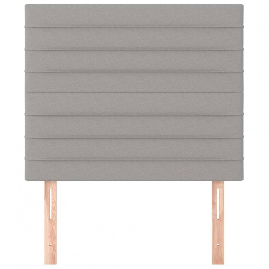 Têtes de lit 2 pcs Gris clair 90x5x78/88 cm Tissu