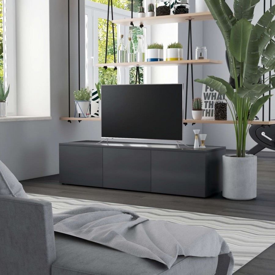 Meuble TV Gris 120x34x30 cm Aggloméré