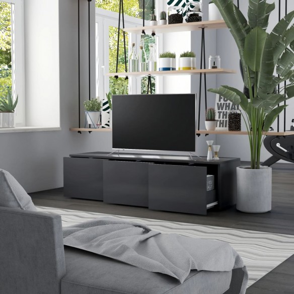 Meuble TV Gris 120x34x30 cm Aggloméré