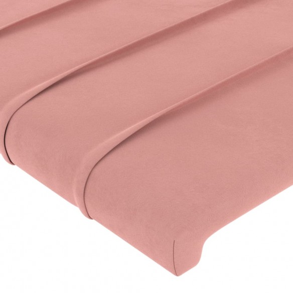 Têtes de lit 2 pcs Rose 90x5x78/88 cm Velours