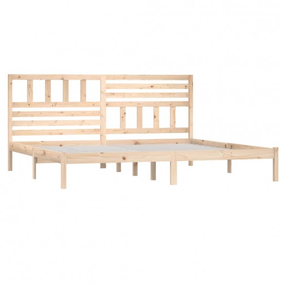 Cadre de lit 180x200 cm Super King bois de pin massif