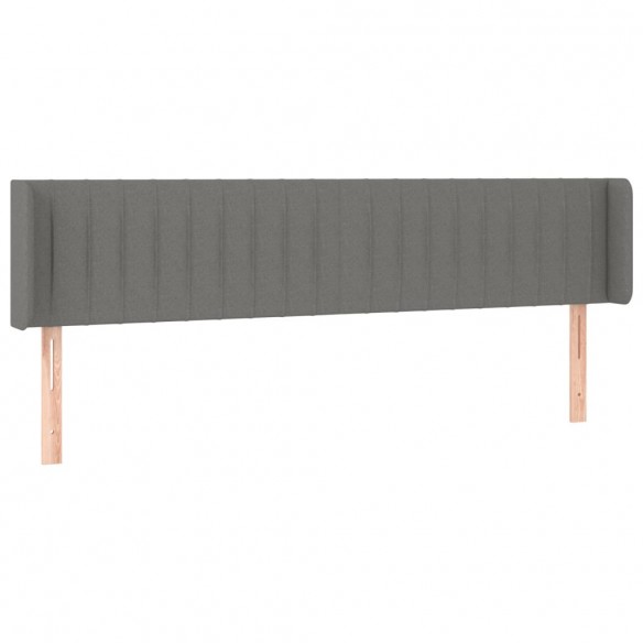 Tête de lit à LED Gris foncé 163x16x78/88 cm Tissu