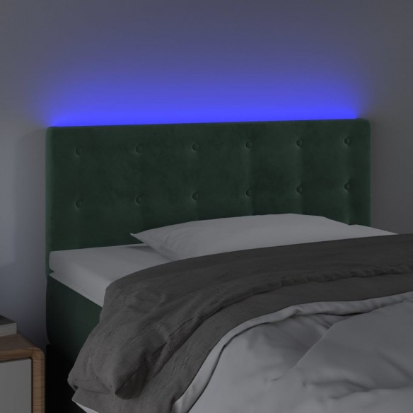 Tête de lit à LED Vert foncé 80x5x78/88 cm Velours