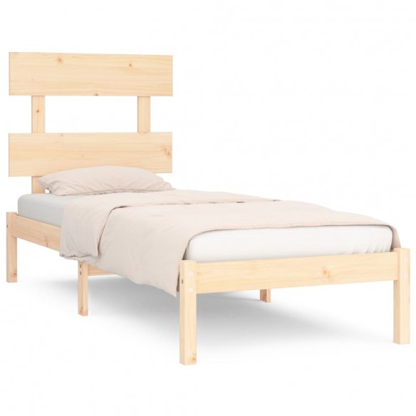 Cadre de lit bois massif 75x190 cm petit simple