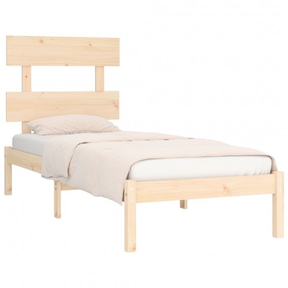 Cadre de lit bois massif 75x190 cm petit simple