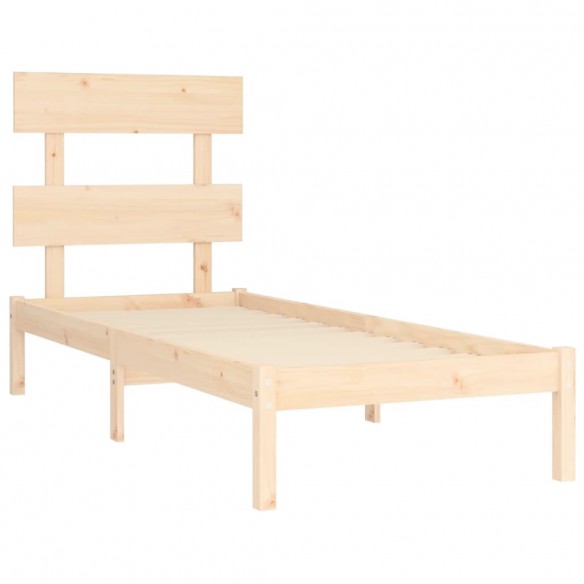 Cadre de lit bois massif 75x190 cm petit simple