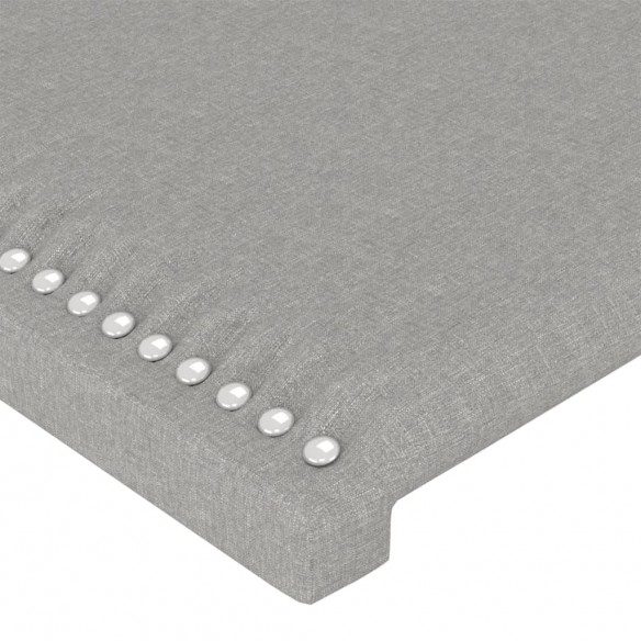 Têtes de lit 4 pcs Gris clair 80x5x78/88 cm Tissu