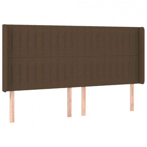 Cadre de lit matelas et LED Marron foncé 160x200 cm