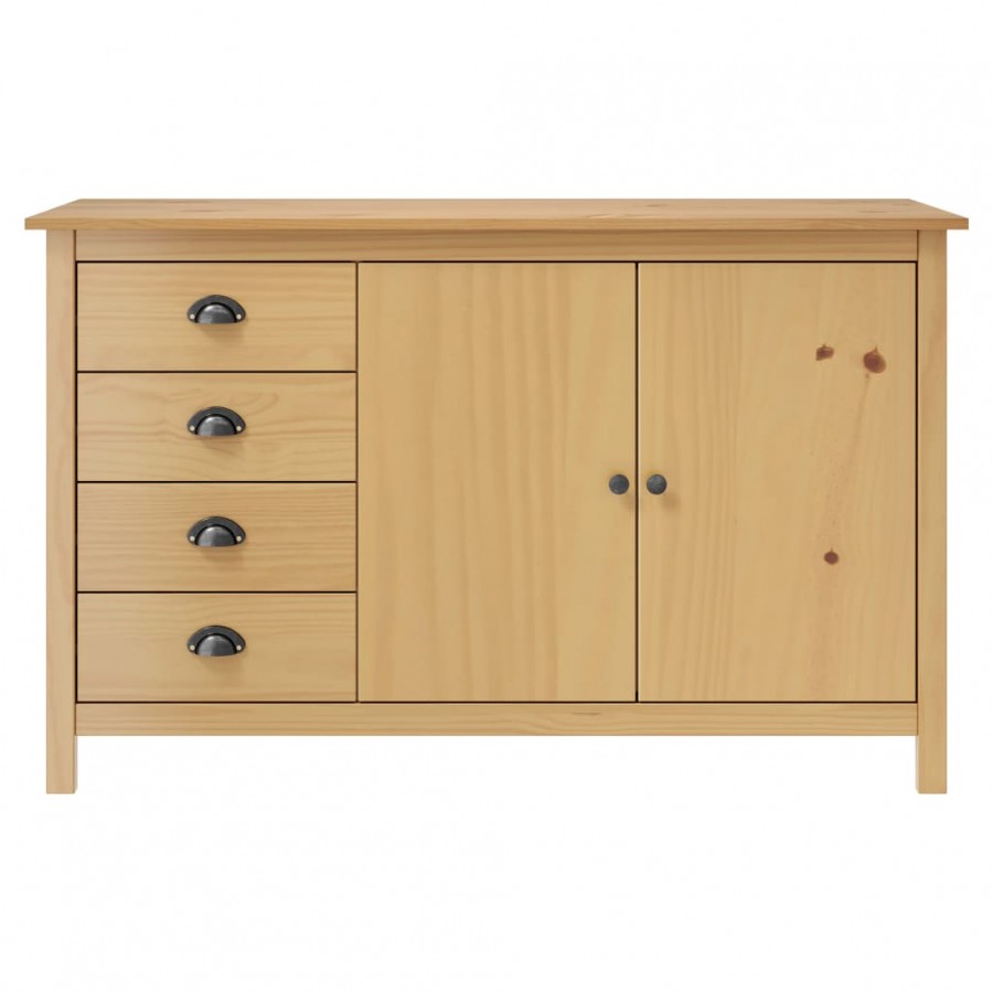 Buffet Hill Marron miel 130x40x80 cm Bois de pin solide