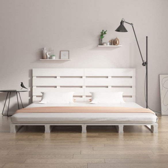 Cadre de lit Blanc 120x190 cm Bois pin massif Petit Double