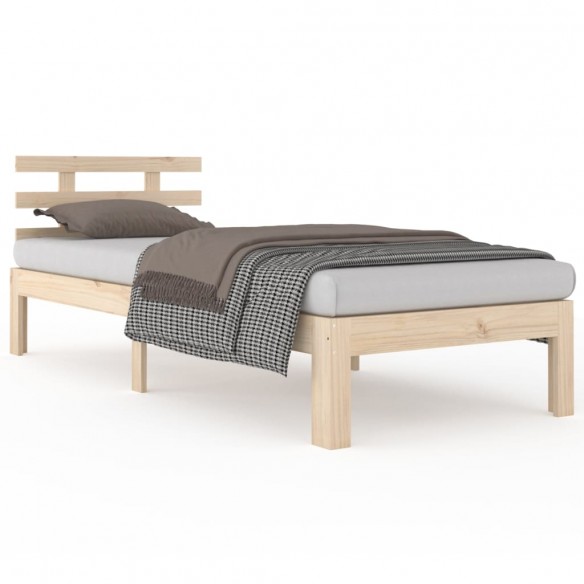 Cadre de lit bois massif 75x190 cm petit simple