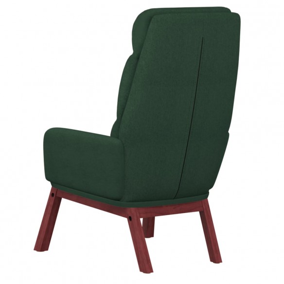 Chaise de relaxation Vert foncé Tissu