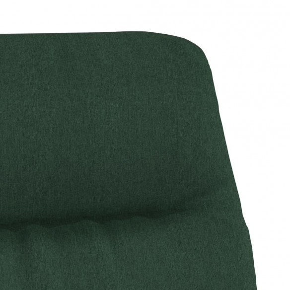 Chaise de relaxation Vert foncé Tissu