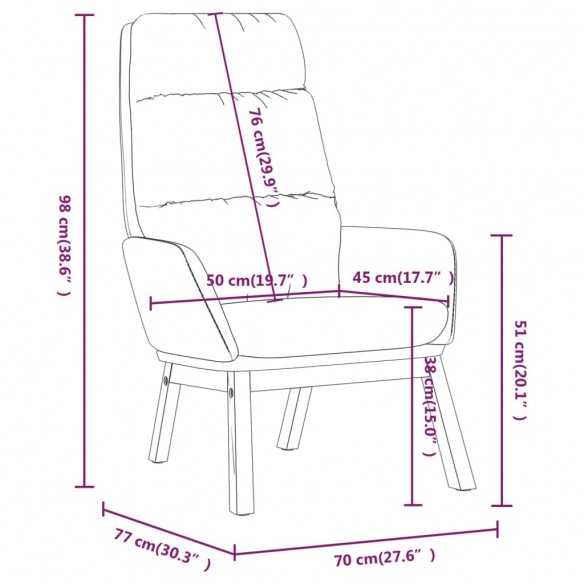 Chaise de relaxation Vert foncé Tissu