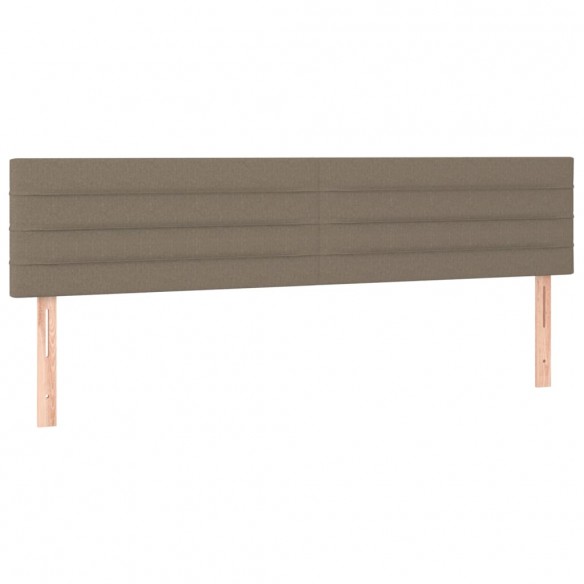 Cadre de lit avec matelas Taupe 200x200 cm Tissu