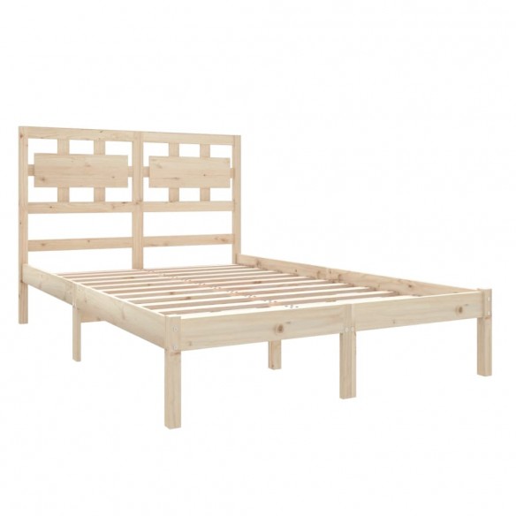 Cadre de lit bois massif 135x190 cm double