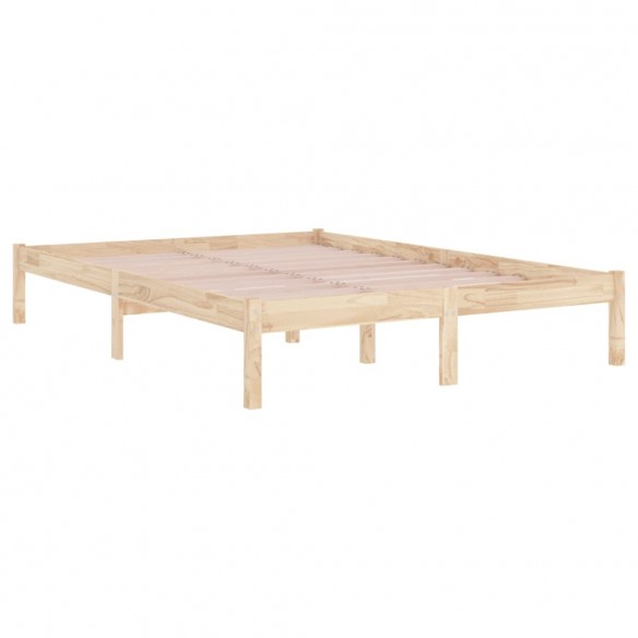 Cadre de lit bois massif 135x190 cm double