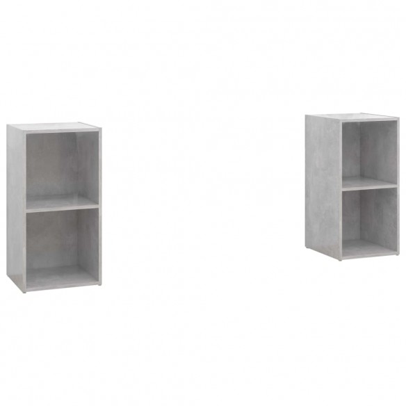 Meubles TV 2 pcs Gris béton 72x35x36,5 cm Aggloméré