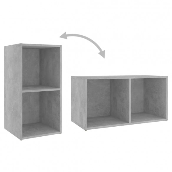 Meubles TV 2 pcs Gris béton 72x35x36,5 cm Aggloméré