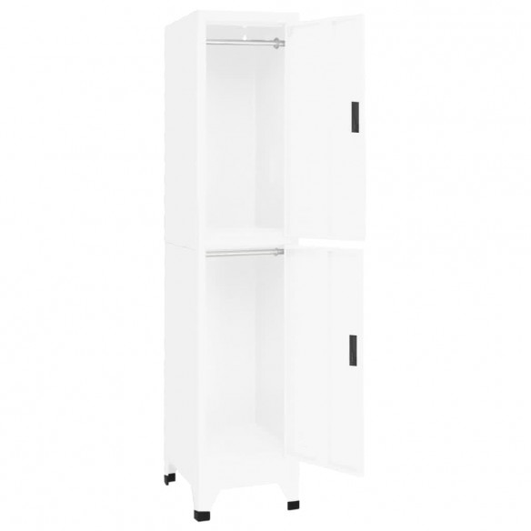 Armoire à casiers Blanc 38x45x180 cm Acier