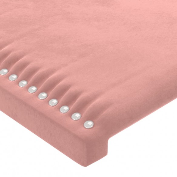 Cadre de lit avec tête de lit Rose 180x200 cm Velours