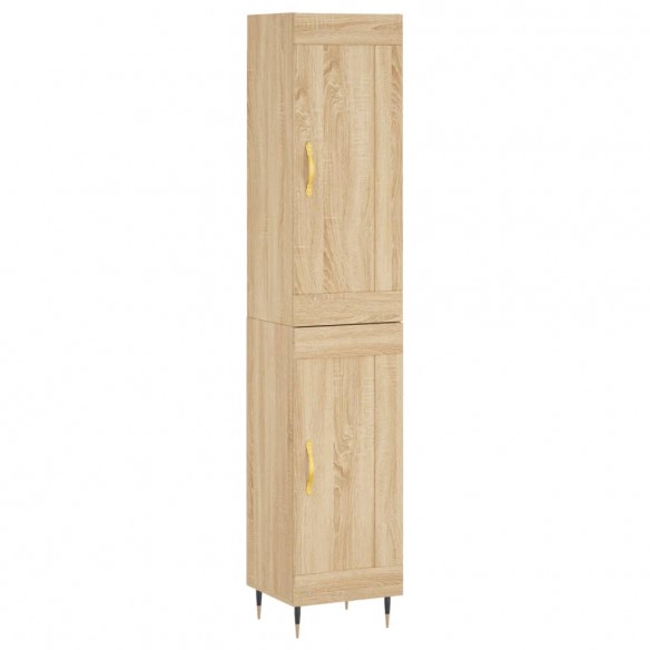 Buffet haut Chêne sonoma 34,5x34x180 cm Bois d'ingénierie