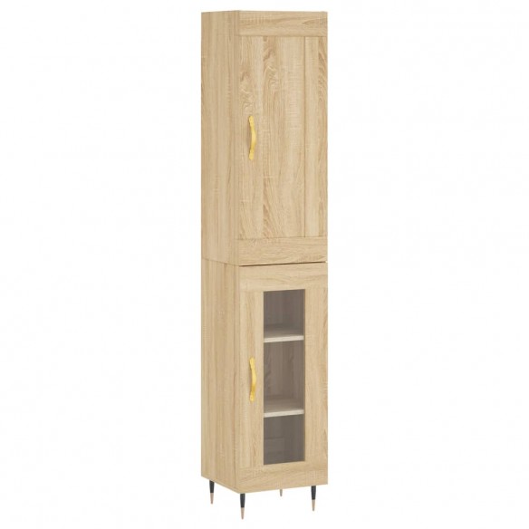 Buffet haut Chêne sonoma 34,5x34x180 cm Bois d'ingénierie