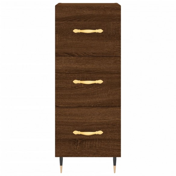 Buffet haut Chêne marron 34,5x34x180 cm Bois d'ingénierie