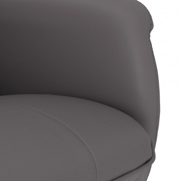 Fauteuil inclinable avec repose-pied gris similicuir