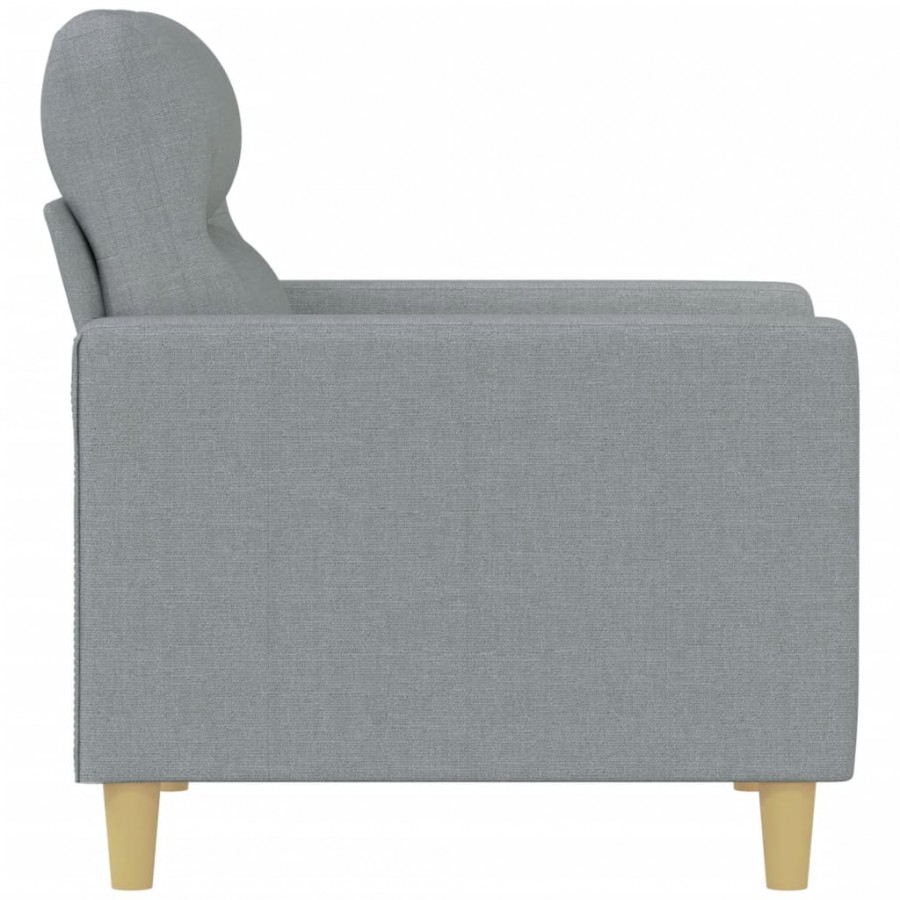 Fauteuil Gris clair 60 cm Tissu