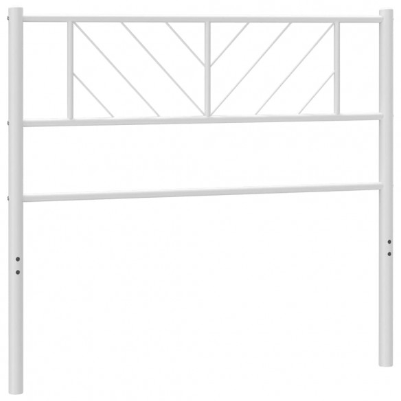 Tête de lit métal blanc 75 cm