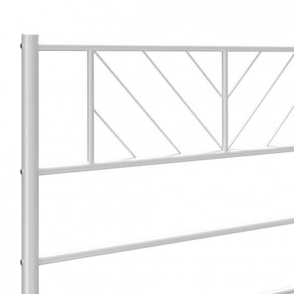 Tête de lit métal blanc 75 cm