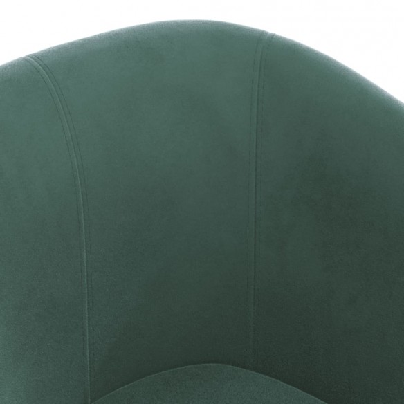 Fauteuil cabriolet avec repose-pied vert foncé velours