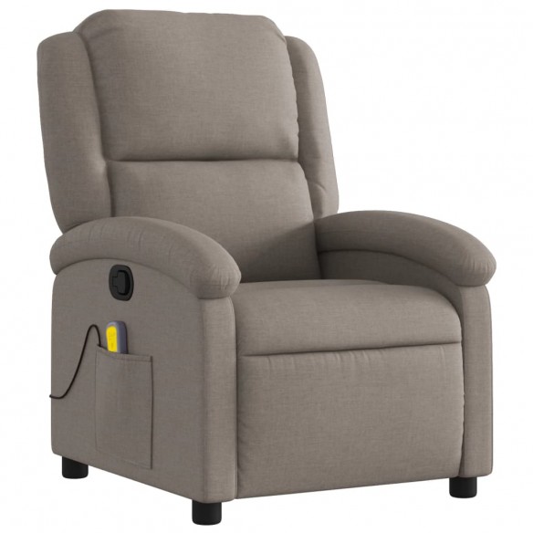 Fauteuil de massage inclinable Taupe Tissu