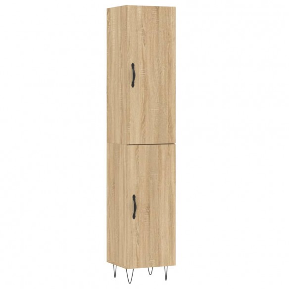 Buffet haut Chêne sonoma 34,5x34x180 cm Bois d'ingénierie