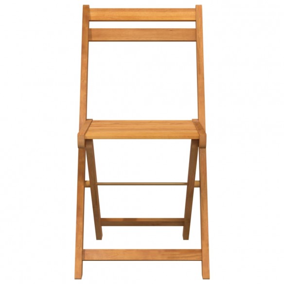 Chaises de bistrot pliantes lot de 4 bois d'acacia solide