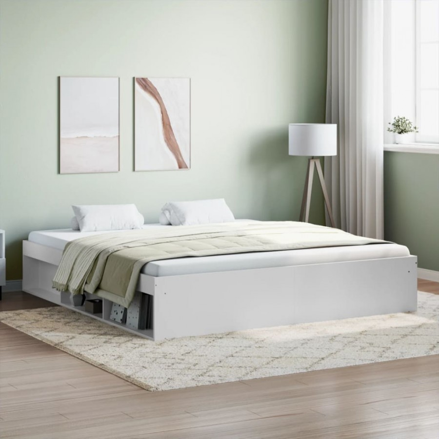 Cadre de lit blanc 180x200 cm super king