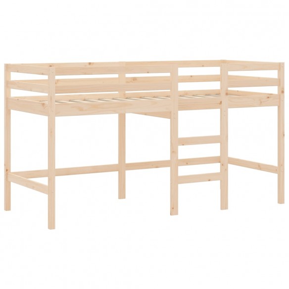 Lit mezzanine enfants échelle 90x200 cm bois pin massif