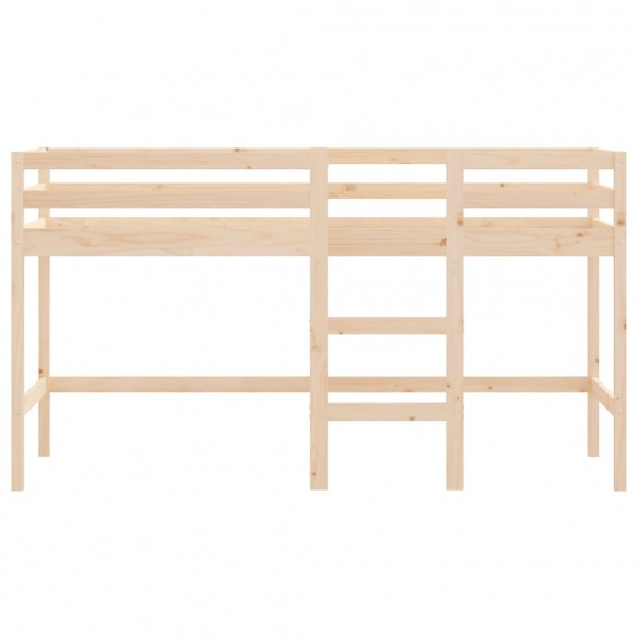 Lit mezzanine enfants échelle 90x200 cm bois pin massif