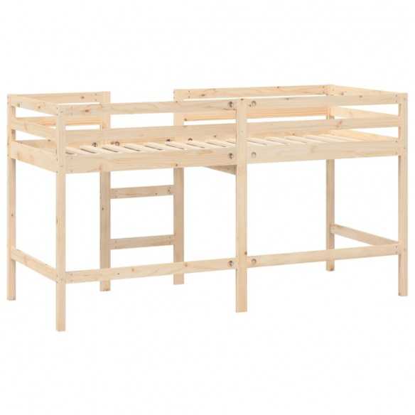 Lit mezzanine enfants échelle 90x200 cm bois pin massif