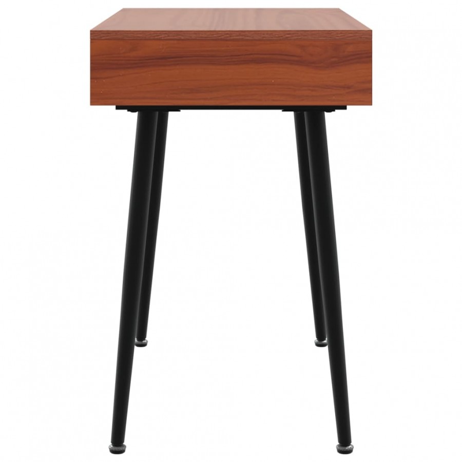 Bureau d'ordinateur avec tiroir marron 110x50x75 cm