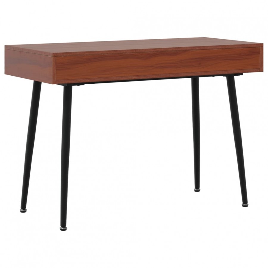 Bureau d'ordinateur avec tiroir marron 110x50x75 cm
